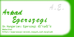 arpad egerszegi business card